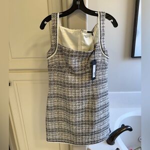 NWT! Hallie Metallic Tweed Minidress